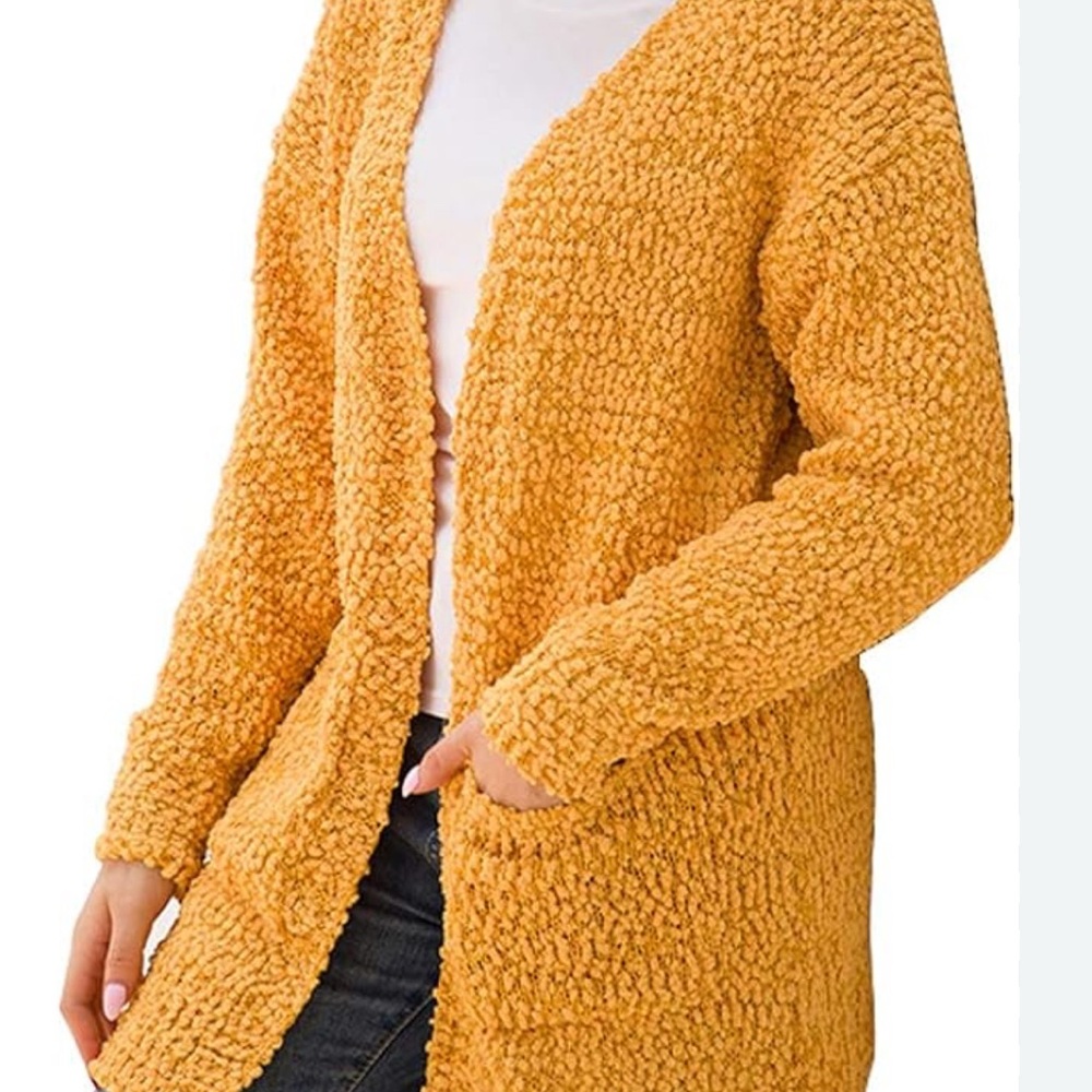 30” ptp Cozy Mustard Yellow Women's Sweater